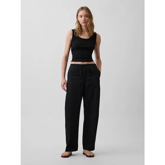 Gap Pants - Gap Poplin Easy Barrel Pants in Black
